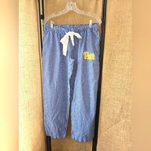 NWOT Women's Concepts Sport Pitt Pittsburg Panthers Blue Gingham Lounge Pants M